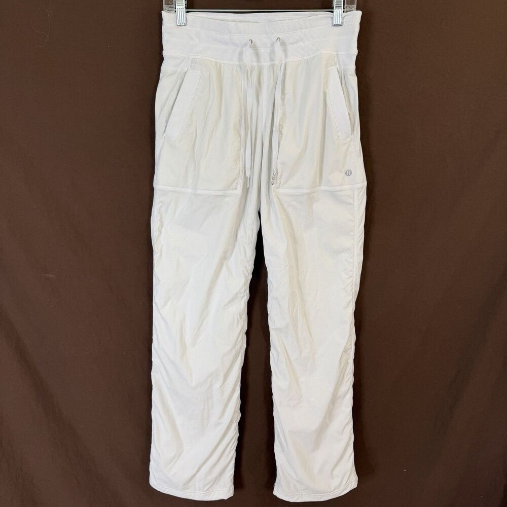 Lululemon Dance Studio Mid-Rise Lined Pant Size 6 White Athletic Womens